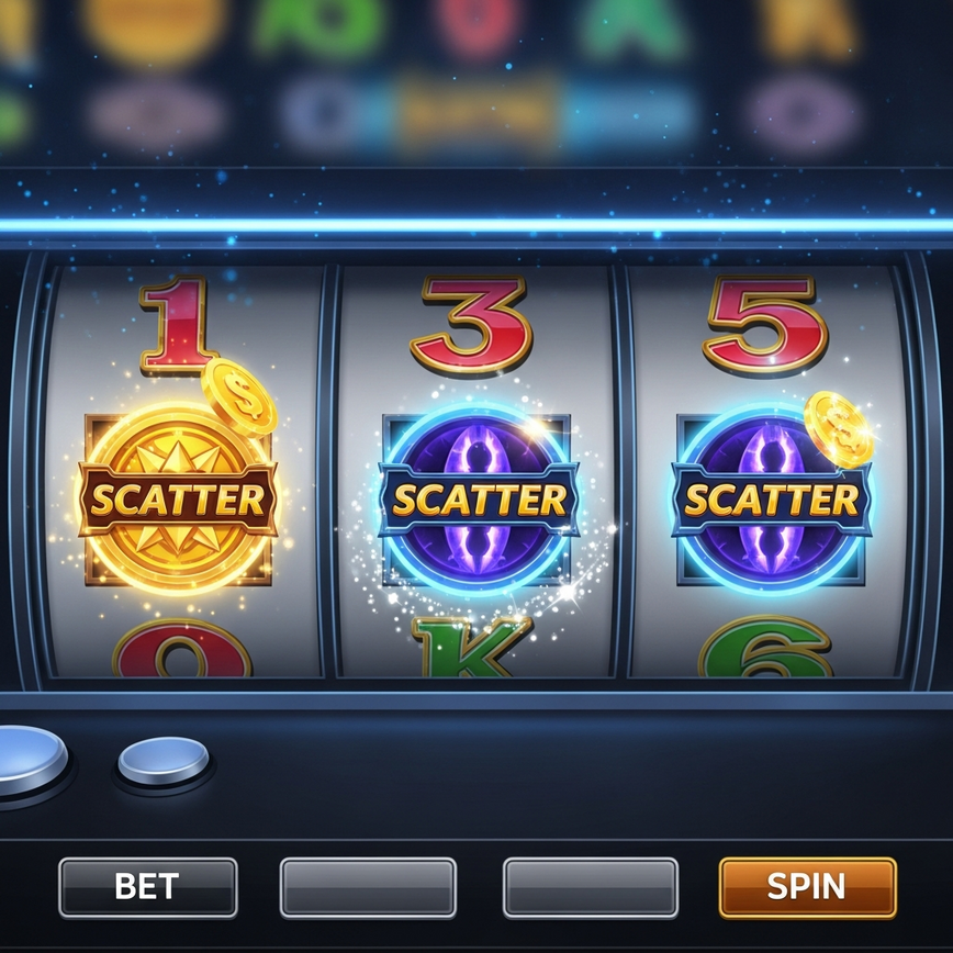 Illustrates how free spins are triggered by scatter symbols in a <a href=