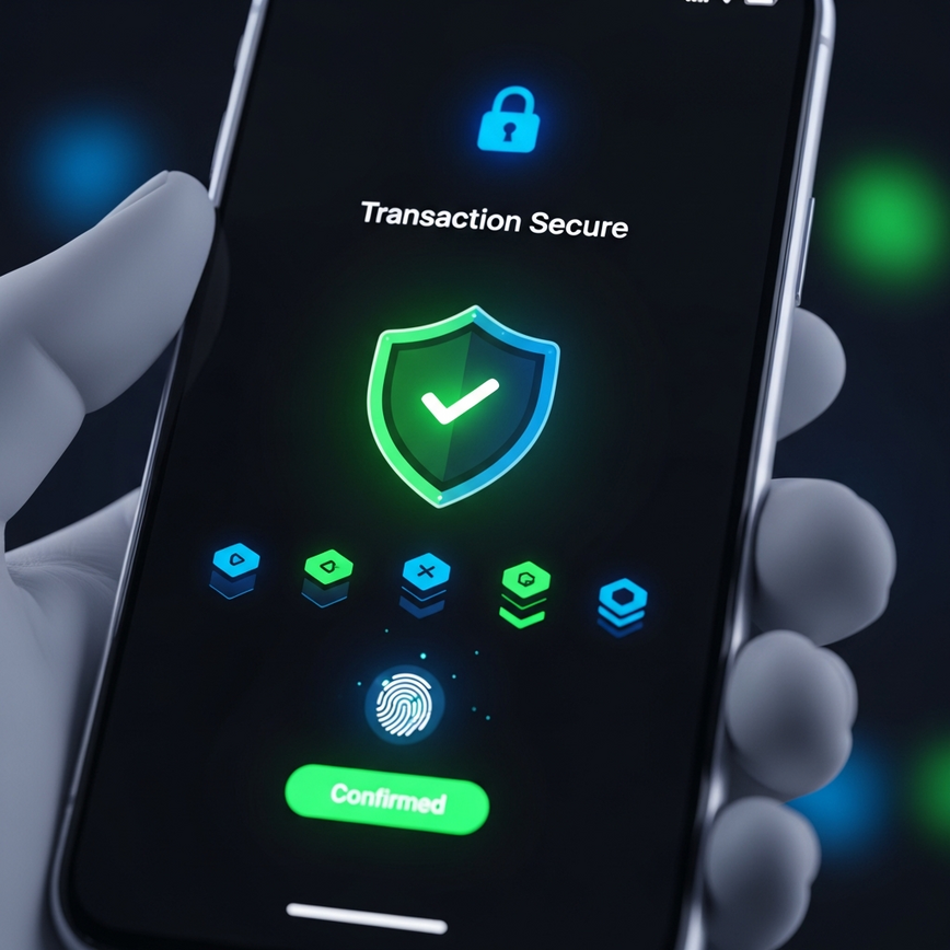 Depicts the security of payment transactions and <a href=