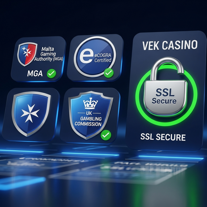 Illustrates the importance of regulatory licenses and security certifications for online casinos, specifically mentioning MGA and eCOGRA.