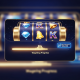 Vibrant online casino interface showing a partially filled wagering progress bar and a bonus multiplier icon, illustrating the concept of meeting bonus play-through requirements.
