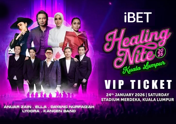 Healing Nite Concert Kuala Lumpur 2026 — January 24 at Stadium Merdeka | Lineup, Ticket Prices, and How to Win Tickets via iBET Lucky Draw