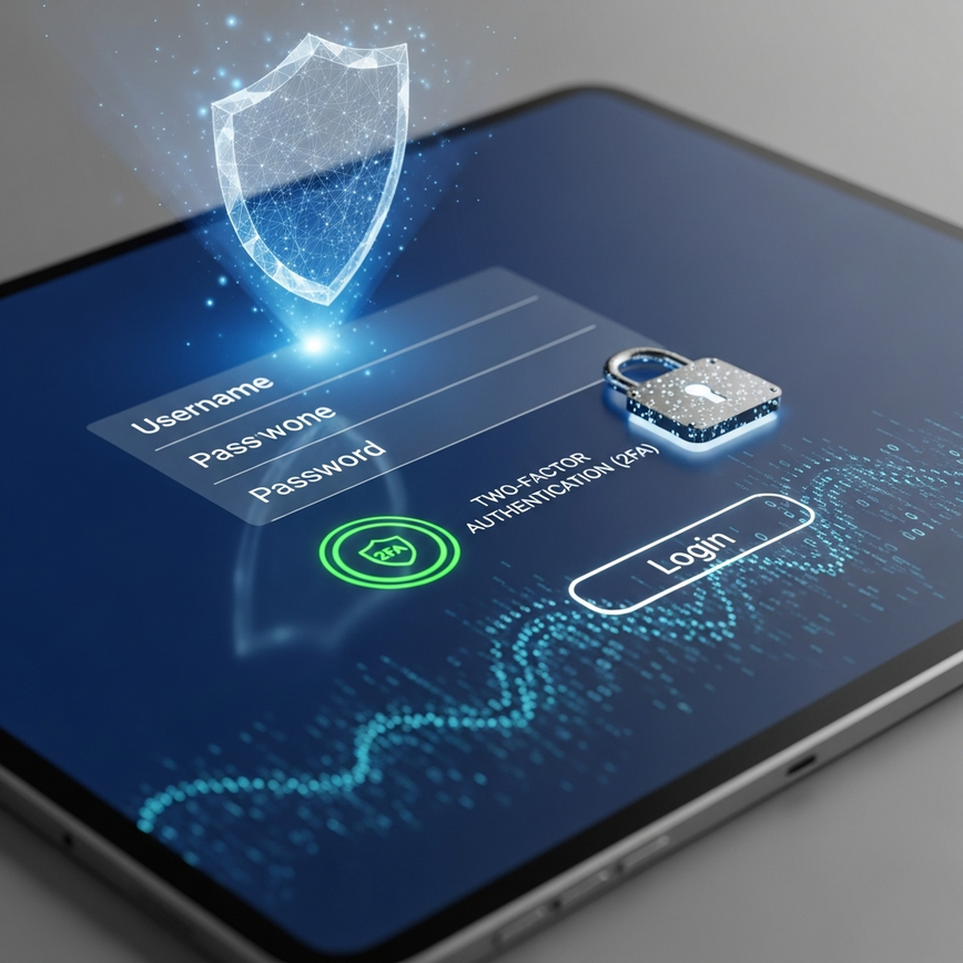 Illustrates the account recovery and security measures, specifically focusing on two-factor authentication (2FA) and secure login processes.