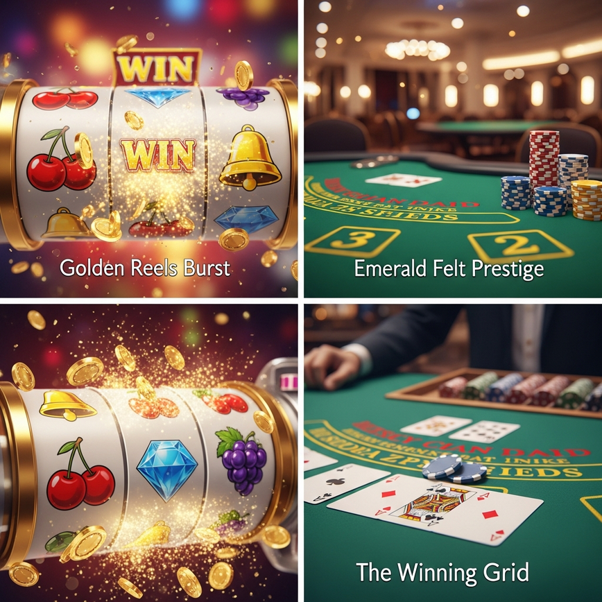 To illustrate the diverse range of game categories (Live Casino, Sports Betting, Slot Games, 4D Lottery) available on an all-in-one platform, as discussed in the 'What Makes an All-in-One Gambling Platform' section.