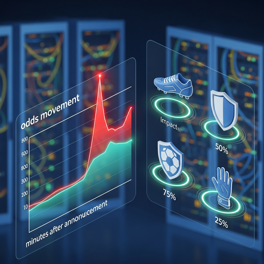 Illustrates the immediate market reactions and different types of injuries affecting betting markets, as discussed in the 'Understanding Injury Impact on Betting Markets' section.