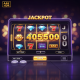 Hyper-realistic rendering of a vibrant progressive jackpot slot machine interface showing spinning reels with winning symbols and a massive, dynamically increasing prize pool display, set against a luxurious online casino backdrop, symbolizing a life-changing win opportunity.