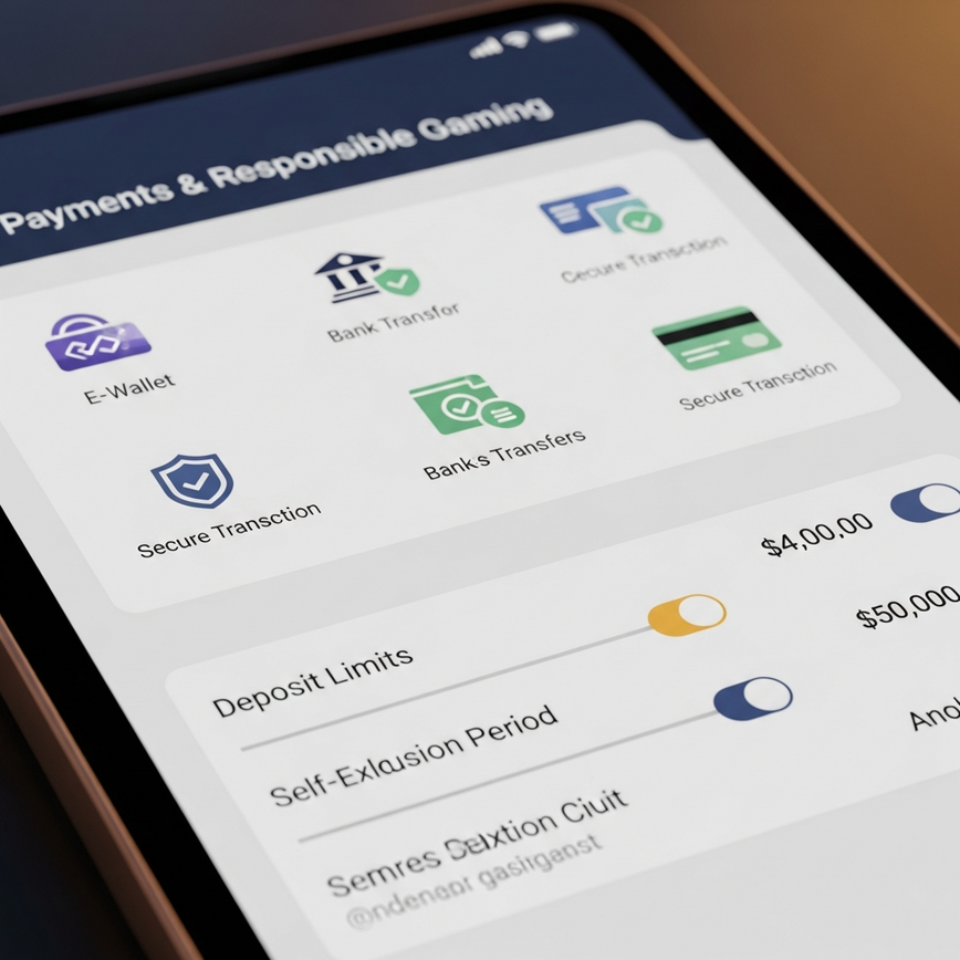 To visually represent the enhanced payment security and integrated responsible gaming controls available on an all-in-one platform.