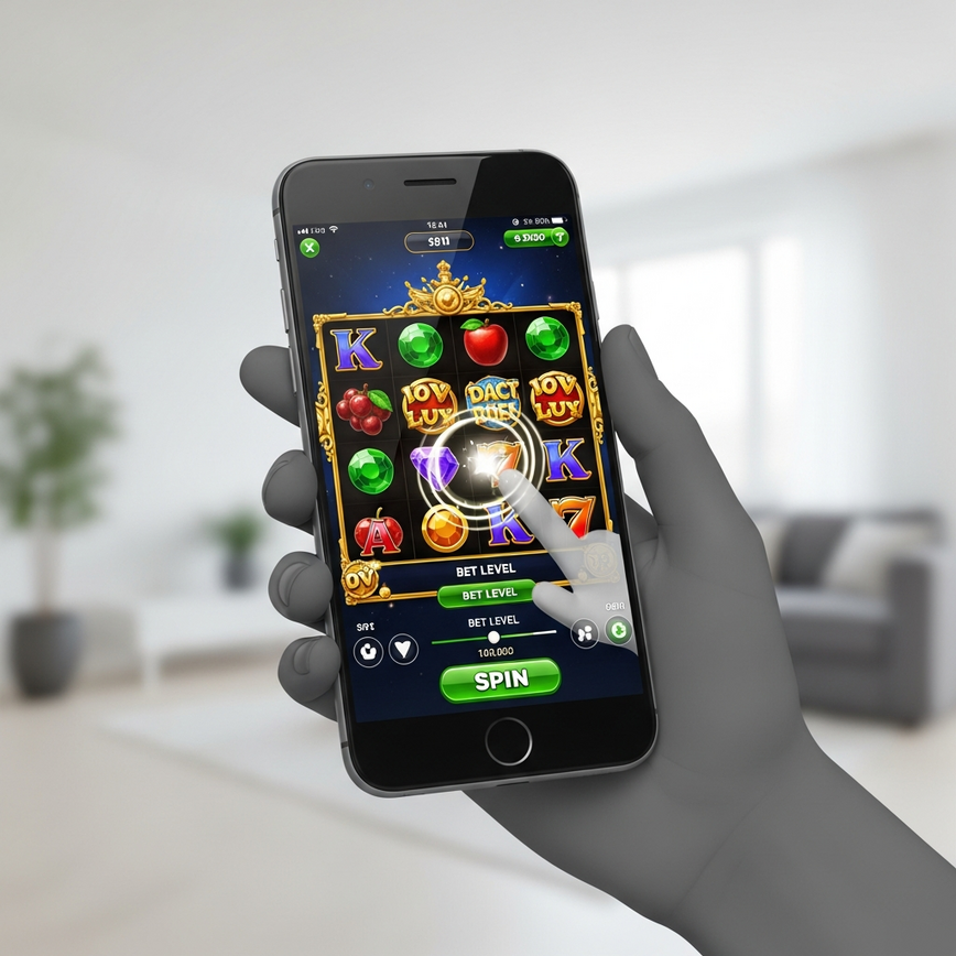 Showcases the seamless and high-quality mobile gaming experience for online slots.