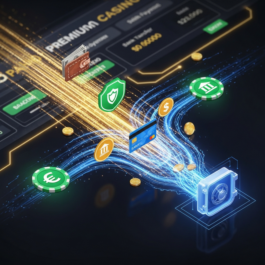 Emphasizes the importance of fast and reliable withdrawals in online casinos, showing secure and efficient financial transactions.