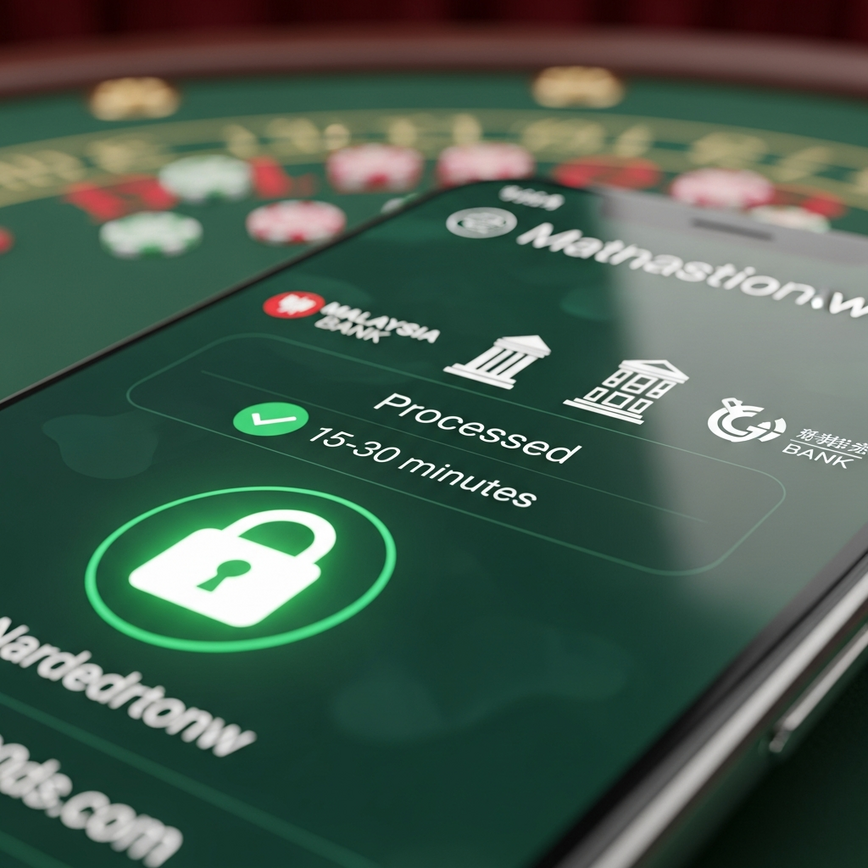 Illustrates the speed and security of online casino withdrawals, emphasizing local banking partnerships and efficiency.