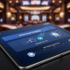 Hyper-realistic online casino dashboard on a tablet showing fast verification, completed withdrawal notifications, and symbols of a 10-year operational track record, set in a luxurious digital environment.