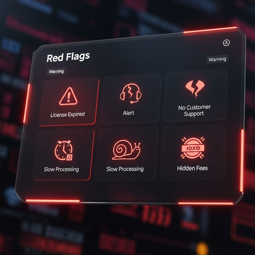 To visualize the 'Red Flags' or warning signs that indicate poor payout reliability in online casinos, helping players identify high-risk operators.