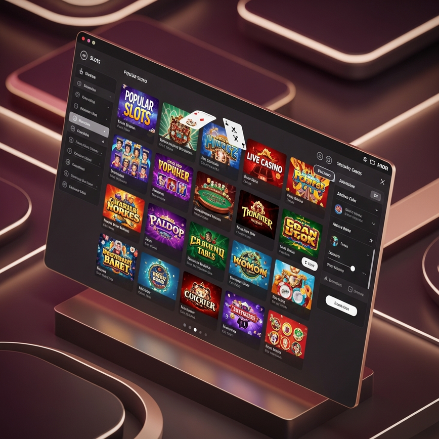Visualizes the 'Improvement Roadmap' and 'User Interface Modernization' by showcasing a diverse, expanded game lobby with enhanced UI/UX, reflecting future upgrades.