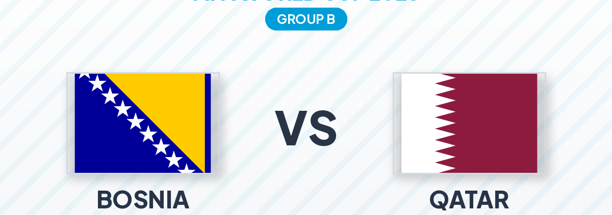 World Cup 2026: Bosnia and Herzegovina vs Qatar - Group B Showdown, Odds and How to Win with iBET Football Bingo