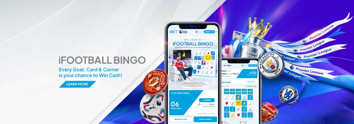iFootball Bingo EPL 2026/27 — Every Goal, Card & Corner is your chance to Win Cash